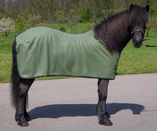 Top Reiter fleece rug olive green